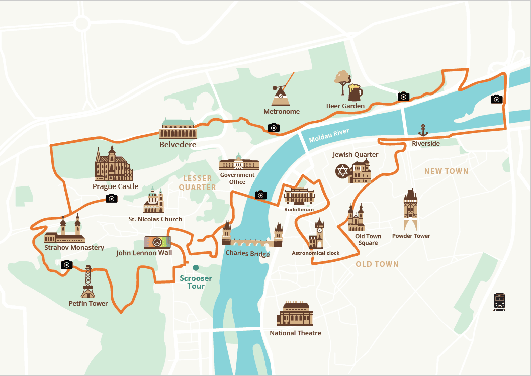Route map of the Grand City loop